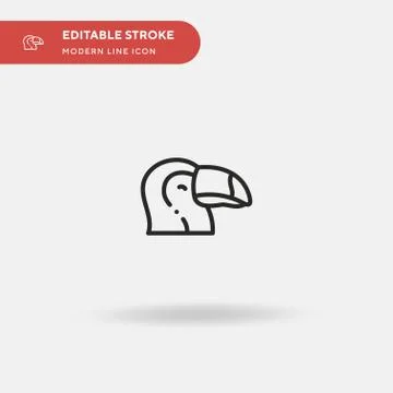 Toucan Simple vector icon. Illustration symbol design template for web mobile Illustrazione stock