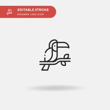Toucan Simple vector icon. Illustration symbol design template for web mobile Illustrazione stock