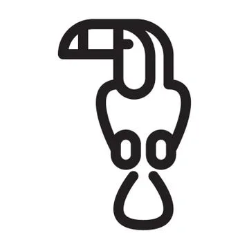 Toucan On A White Background Stock-Illustration