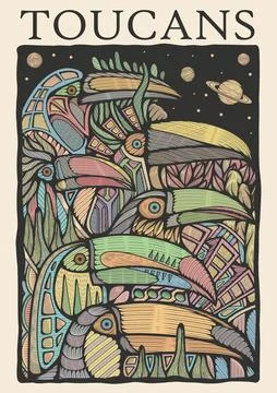 The Toucans Stock Illustration