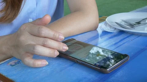 Touch and slide on smart phone screen Stock Footage 114791285