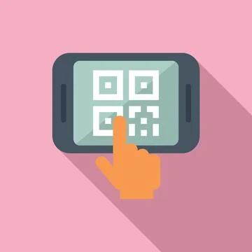 Touch bar control icon flat vector. Pay cell app Illustrazione stock