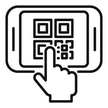 Touch bar control icon outline vector. Pay cell app Stock Illustration