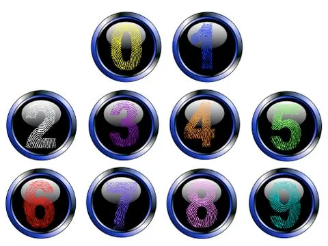 Touch the Button Stock Illustration