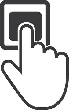 Touch  click vector icons . Illustration isolated for graphic and web design. Stock Illustration