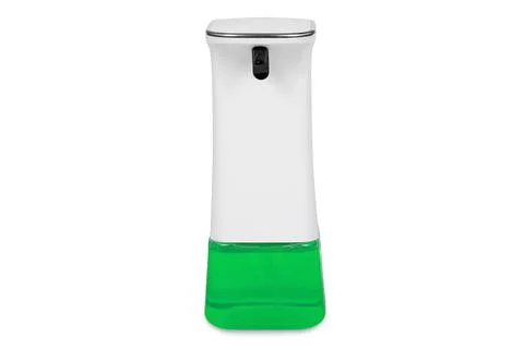 Touch dispenser on white background. Stock Photos