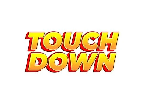 Touch down. Text effect in eye catching color with 3d look effect Stock Illustration