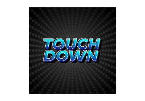Touch down. Text effect in eye catching color with 3d look effect Ilustración de archivo