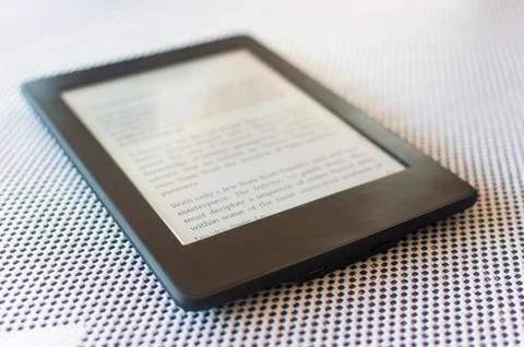 A touch e-reader isolated on white pattern Stock Photos