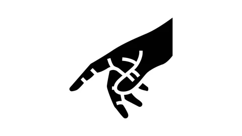 Touch with finger glyph icon animation Stock Footage 222854534