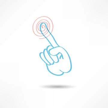 Touch finger Stock Illustration