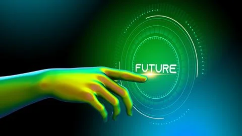 Touch the future Stock Illustration