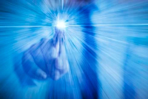 Touch the future Stock Photos