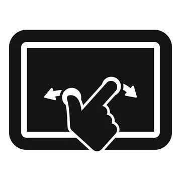 Touch gesture icon for interactive screens Stock Illustration