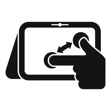 Touch gesture icon for mobile interface Stock Illustration
