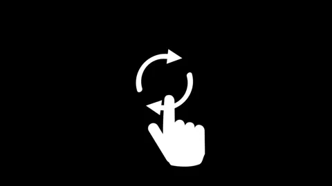 Touch Gesture Refresh Icon Rotating Animation Stock Footage 341993503