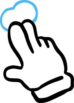 Touch gesture set drawn with a pen Stock Illustration