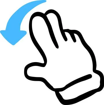 Touch gesture set drawn with a pen Stock Illustration
