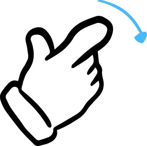Touch gesture set drawn with a pen Stock Illustration