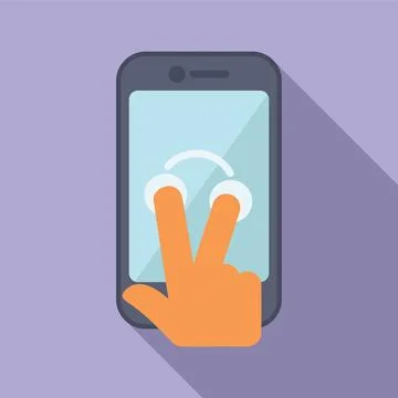 Touch gesture on smartphone screen Stock Illustration