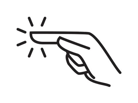 Touch hand finger vector icon. Screen choose click, push and tap, touch point Stock-Illustration
