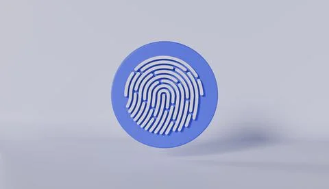 Touch ID fingerprint authorization, Biometric verification, Account identity Stock Illustration