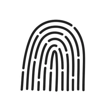 Touch ID. Fingerprint recognition. ID app icon. Vector illustration Stock Illustration