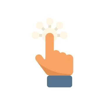 Touch interaction icon flat vector. Digital mobile Stockillustratie
