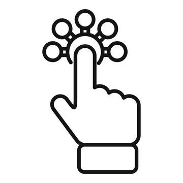 Touch interaction icon outline vector. Digital mobile Stock Illustration
