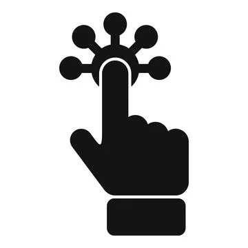 Touch interaction icon simple vector. Digital mobile Stockillustratie