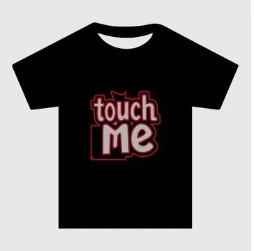 Touch me simple text t-shirt design Stock Illustration