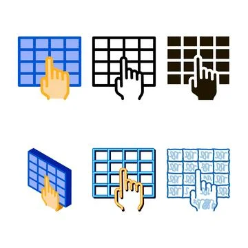 Touch mix panel control icon vector outline Stock Illustration