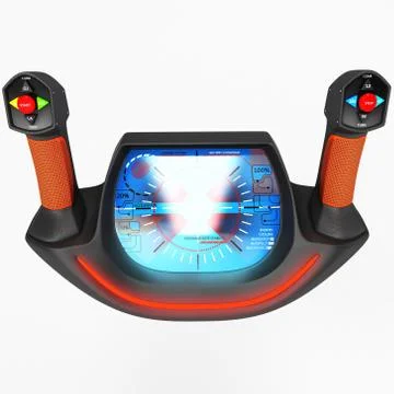 Touch multi-purpose joystick for control. Stock Illustration