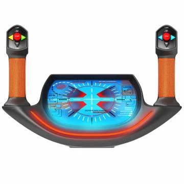 Touch multi-purpose joystick for control. Stock Illustration