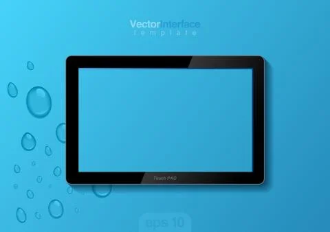 Touch pad abstract vector concept. tablet pc mobility blank design template. Stock Illustration