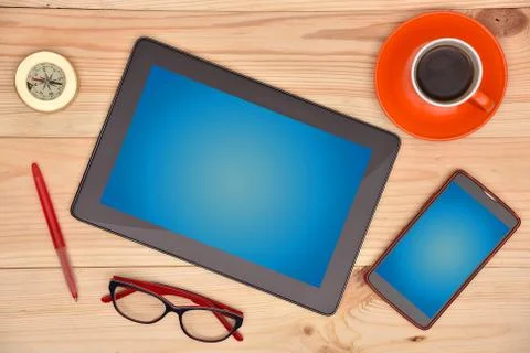 Touch pad with blank screen Foto stock