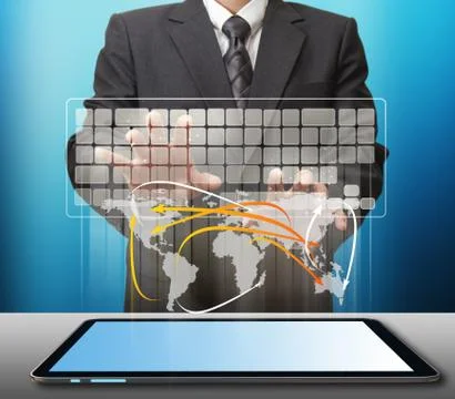 Touch pad concept Stock Illustration