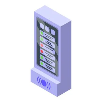 Touch panel control icon, isometric style Stock Illustration