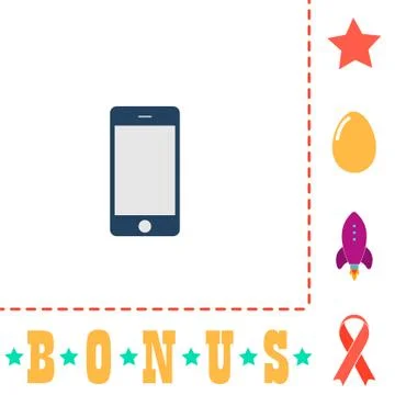 Touch phone computer symbol Stock Illustration