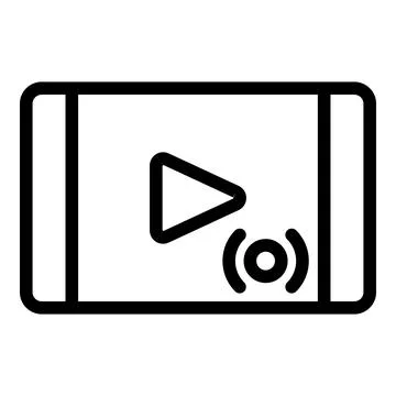 Touch phone icon outline vector. Screen digital Stock Illustration