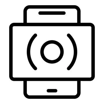 Touch point icon outline vector. Digital screen Stock Illustration