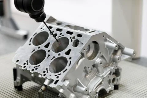 Touch probe head of coordinate measuring machine Foto stock