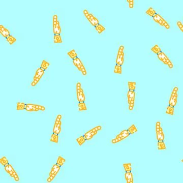 Touch robot hand gesture vector seamless pattern 스톡 일러스트