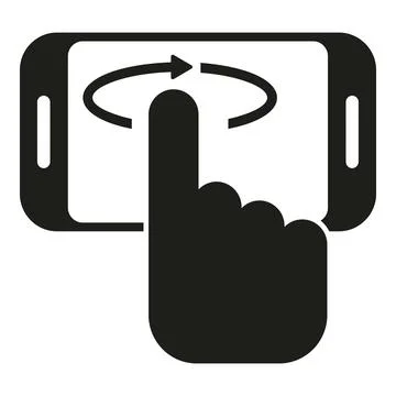 Touch scan control icon simple vector. Video market 库存插图
