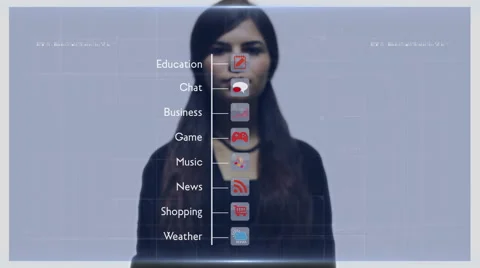 Touch screen business select Stock Footage 55698837