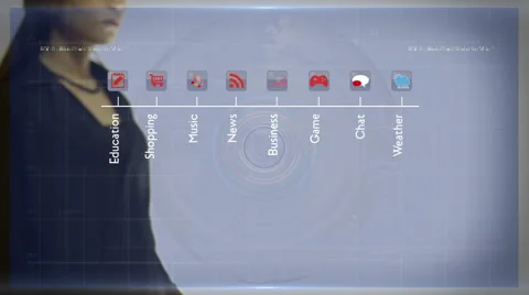 Touch screen business select Stock Footage 55967796