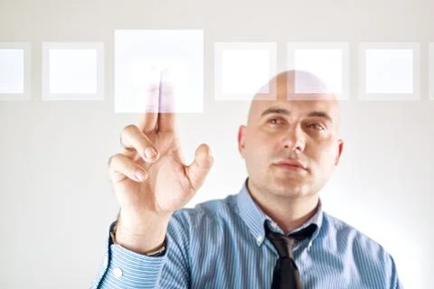 Touch screen button Stock Illustration
