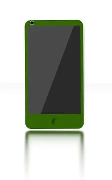 Touch screen cell phone isolated on white background Stock Illustration