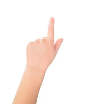 Touch screen child gesture Stock Photos