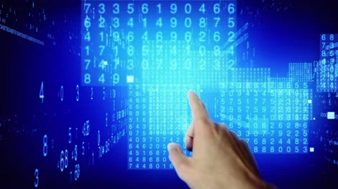 Touch screen computer interface Stock Footage 34316346